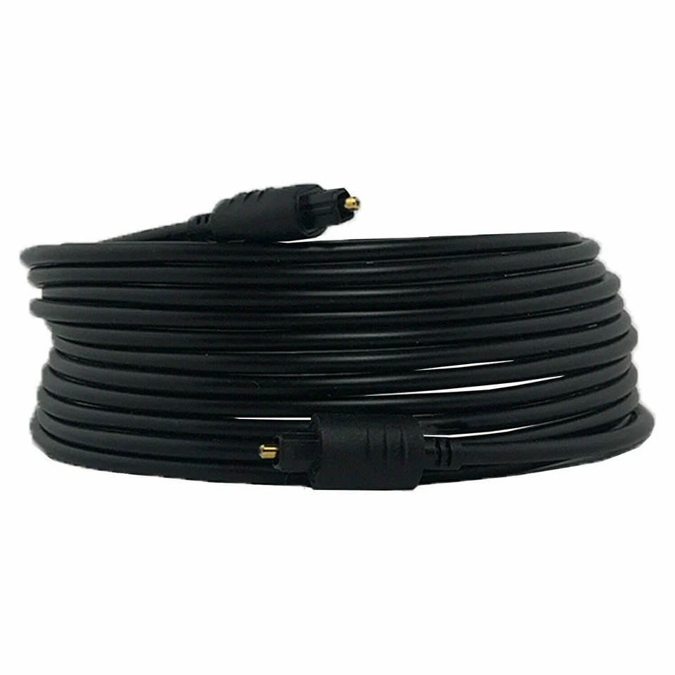 15FT Premium Digital Audio Optical Optic Fiber Cable Toslink SPDIF Cord 15 ft HD - Image 2 of 4