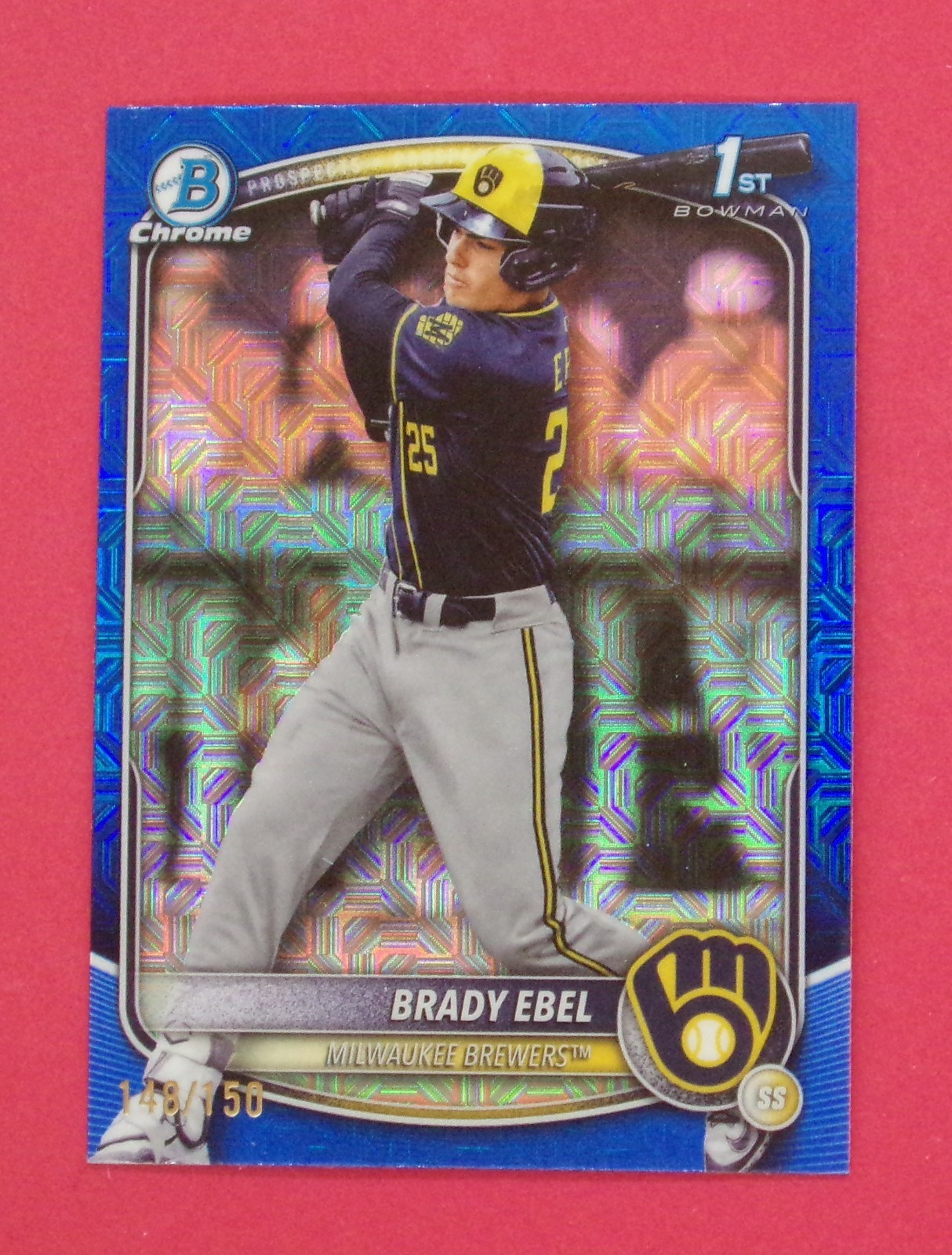 2025 Bowman Chrome Draft Brady Ebel 148/150 Mega Box Blue Refractors #BDC194