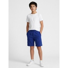 Polo Ralph Lauren Boys Size L 14-16 Blue Fleece Sweat Shorts Drawstring Pony