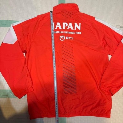 ASICS Japan Wrestling National Team Jacket L Red Meiji JPN Flag