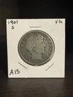 1901 S Barber Half Dollar 50c VG Key Date