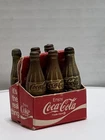 Vintage Mini Brass Metal Coca Cola Bottles Six Pack - Rare!