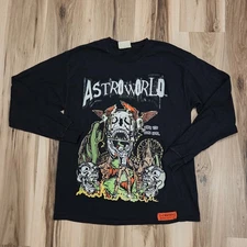 Brand X Astroworld Shirt Men L Black Travis Scott Wish You Were Here Long Sleeve