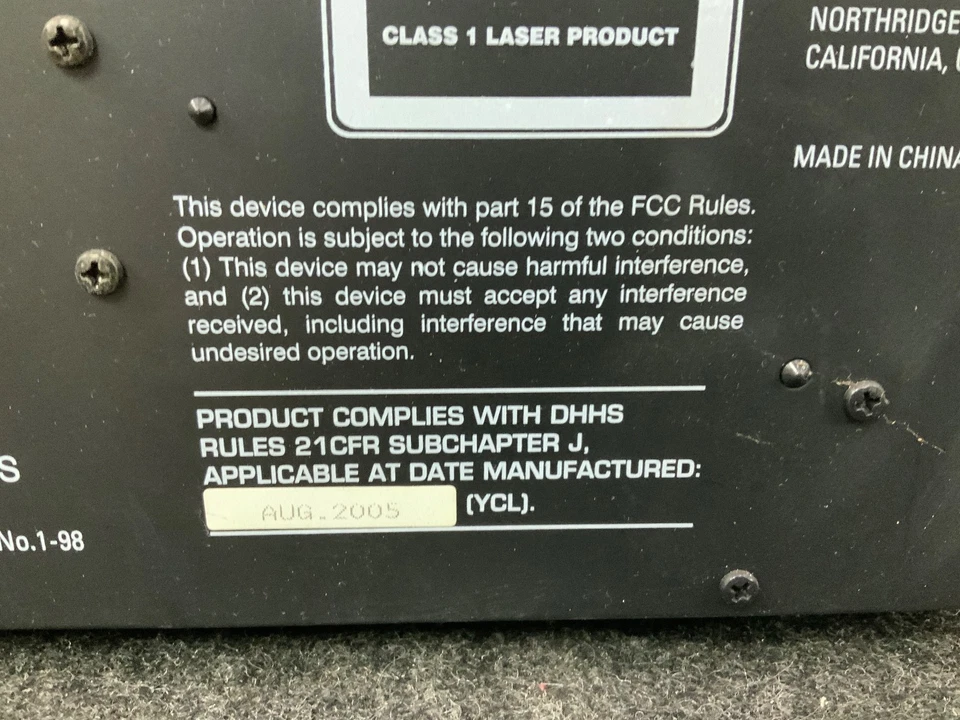 Reproductor de CD Harman Kardon FL8385 5 cambiador de discos sin control remoto (SOLO PIEZAS) Foto 4 de 4