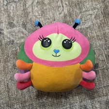 TY Squishies (Squish-A-Boos) Plush - NESSA the Caterpillar Pink Blue Green 15”