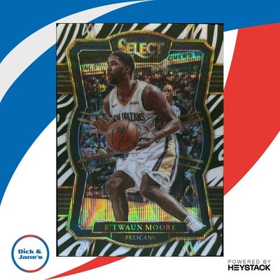 2017-18 Panini Select E Twaun Moore Zebra Prizms #165 l New Orleans Pelicans