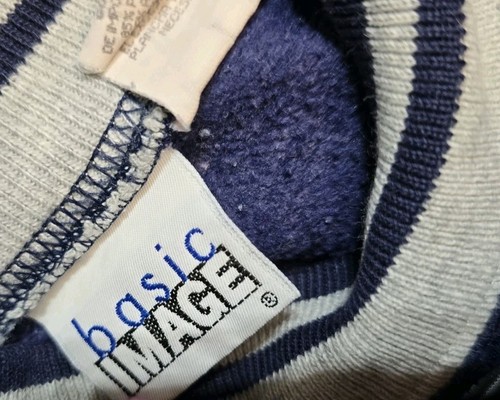 Vintage Basic Image Boys Suze 6 Mock Neck Sweatshirt Navy Blue - Picture 4 of 4