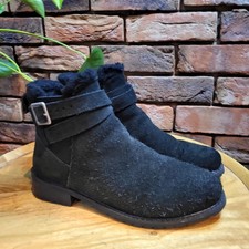 EMU AUSTRALIA Loxton, Suede boots, black,- UK 5 EU 38 Sheepskin, waterproof