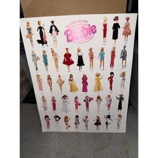 Vintage 'Growing Up With Barbie Doll' 1959-1997 16x20 poster by Mattel