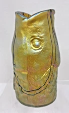 Zephyr Artist Boyce Lundstrom 1985 Fish Vessel Sculpture Blown Art Glass 5 7/8 A