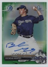 2017 Bowman Draft Chrome Pick Green Refractor 48/99 Brendan Murphy Auto 0sp7