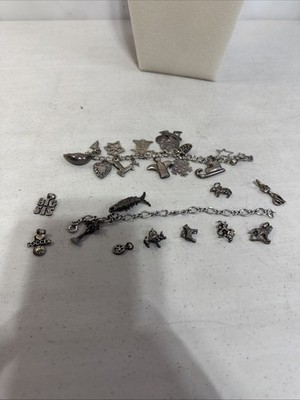 Silver Holiday Charm Bracelet Plus 11 Pieces