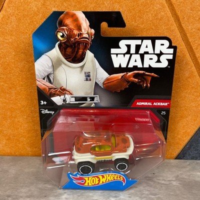 Hot Wheels Star Wars Admiral Ackbar Character Car #25 Mattel DJL68 New Sealed