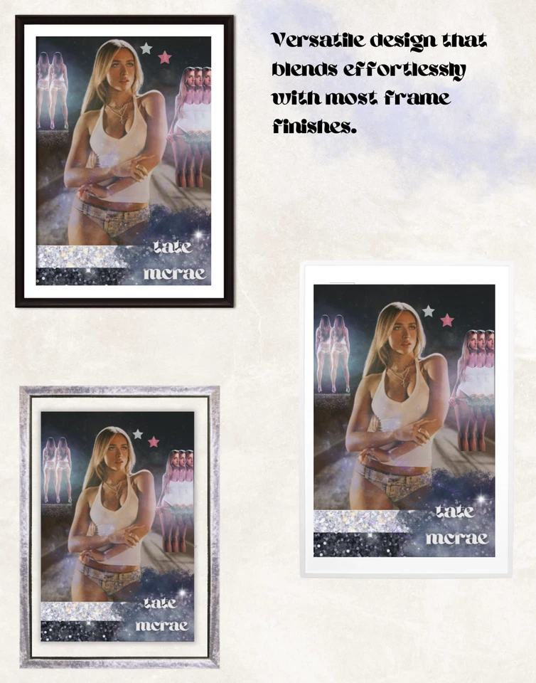 Póster de la Tate McRae | Impresión icónica de arte pop | Diseño de baile de gira | Haz brillante Foto 3 de 3