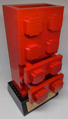 LEGO Employee 5 Years of Service Red Brick Trophy - Built by a Master Builder