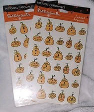 Halloween Pumpkin Tattoos 2 Sheets Stickety-Doo-Da American Greetings
