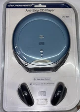 New Durabrand Model CD-855 Portable CD Player with Headphones Blue Sealed NIP