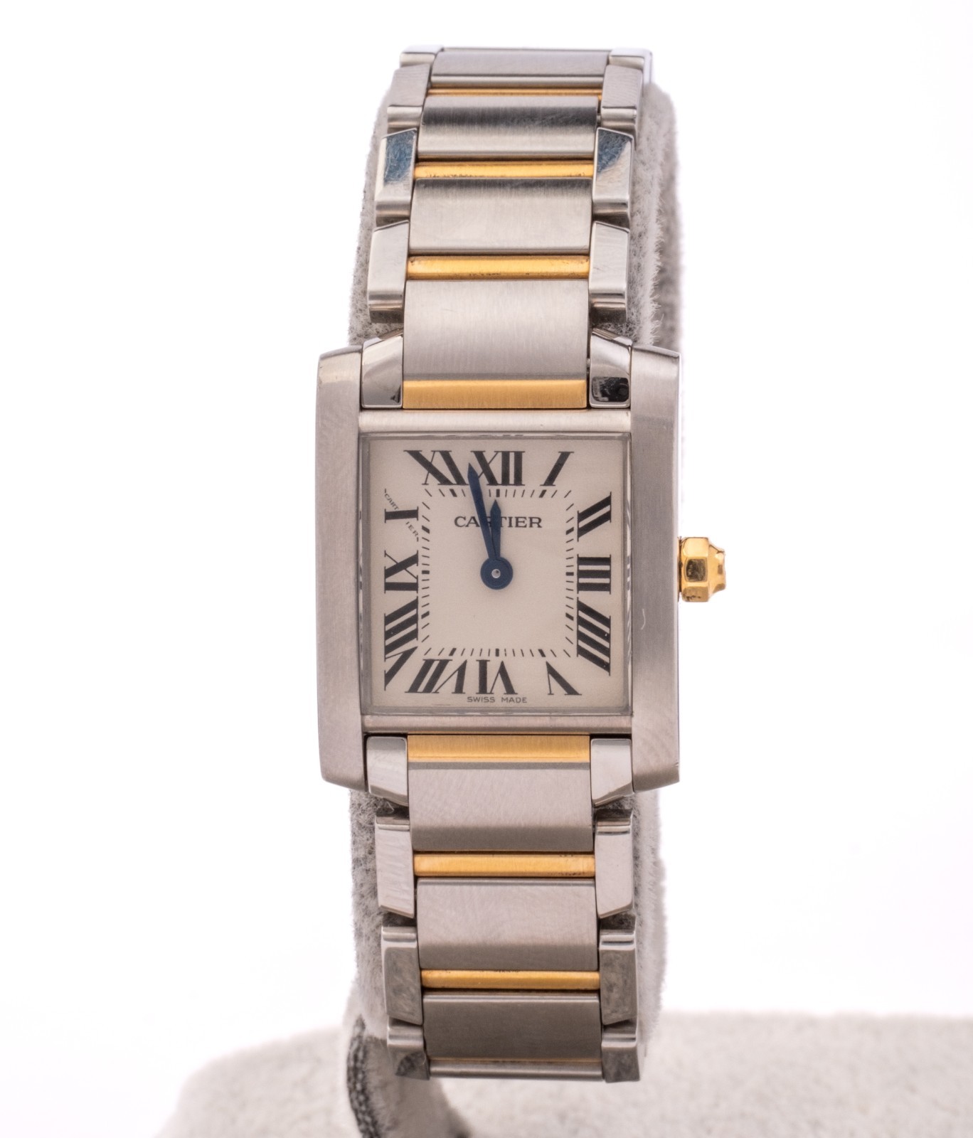 Cartier Tank Francaise Watch 20 mm Yellow Gold & Steel, Cartier Service & Box