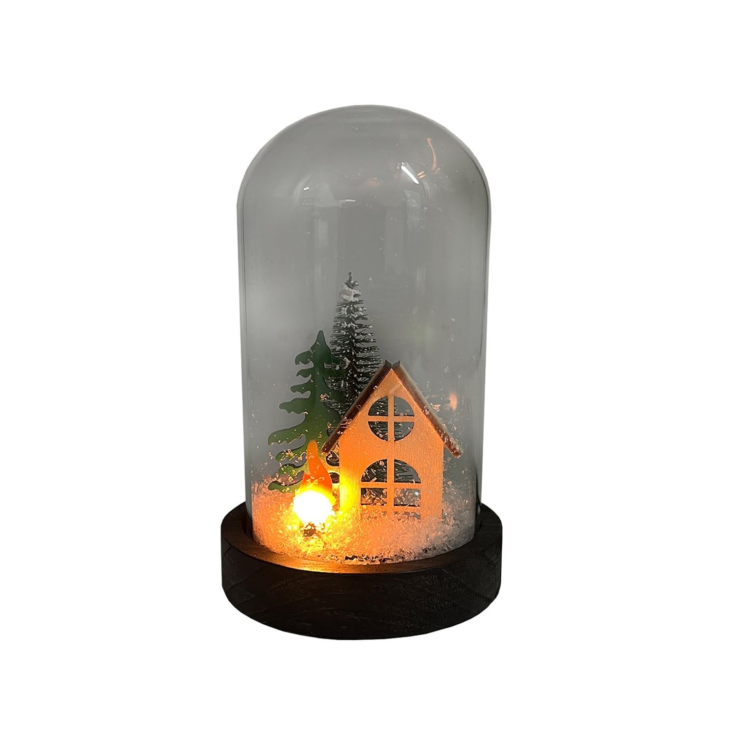 Cello Gleneagles FireGlow LED USB Flame Glass Dome 10cm x x 17cm, White