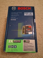 Bosch 40' Green Beam Self-Leveling Cross-Line Laser GLL40-20G