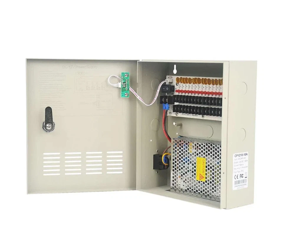 18 CH Channel CCTV Camera Power Supply Distribution Box DC 12V, 10A 20A 30A - Image 3 of 4