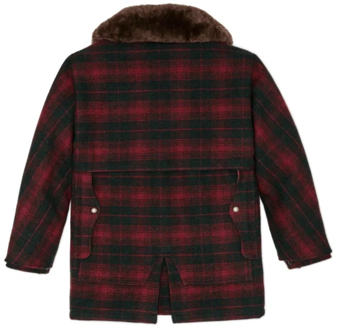 Filson Lined Mackinaw Wool Packer Coat  -XS- 20266728 MADE IN USA Burgundy Olive - Image 3 of 4