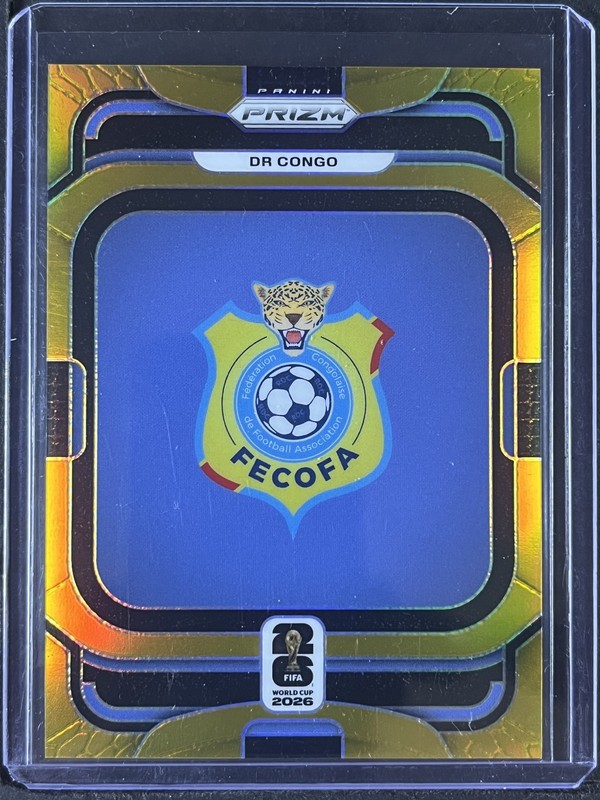 2026 Panini Soccer Prizm World Cup DR Congo Team Badges Gold /10 #46
