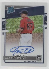 2020 Panini Donruss Optic White Mojo Prizm 29/99 Aaron Civale #RRS-AC Auto y8h