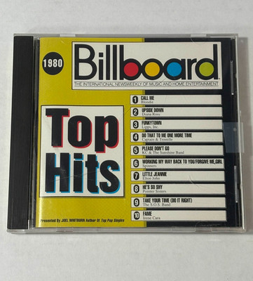 Billboard Top Hits 1980 CD- Various Artists - Rhino Records 1992
