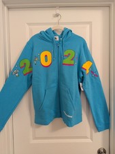 NWT - Disney Sweater Hoodie Pullover Jacket Zip Up 2024 Blue Woman's Large