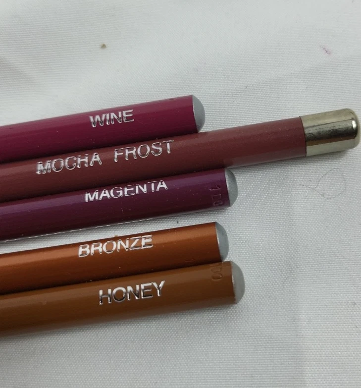 Mixed Lot Lip Liner Pencils Wine Mocha Frost Magenta Bronze Honey - Image 3 of 4