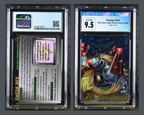 1995 FLEER ULTRA X-MEN CHROMIUM CARD OMEGA RED #72 CGC 9.5