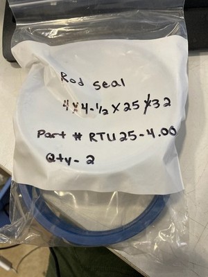 RTU25-4.00-75 Hydraulic Rod Seal Polyurethane Twin Lip 4''x4-1/2''x3/4'' Pack of 2