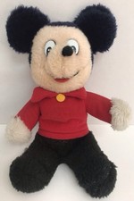 MICKEY MOUSE PLUSH Antique Vintage Knickerbocker Stuffed Toy READ 