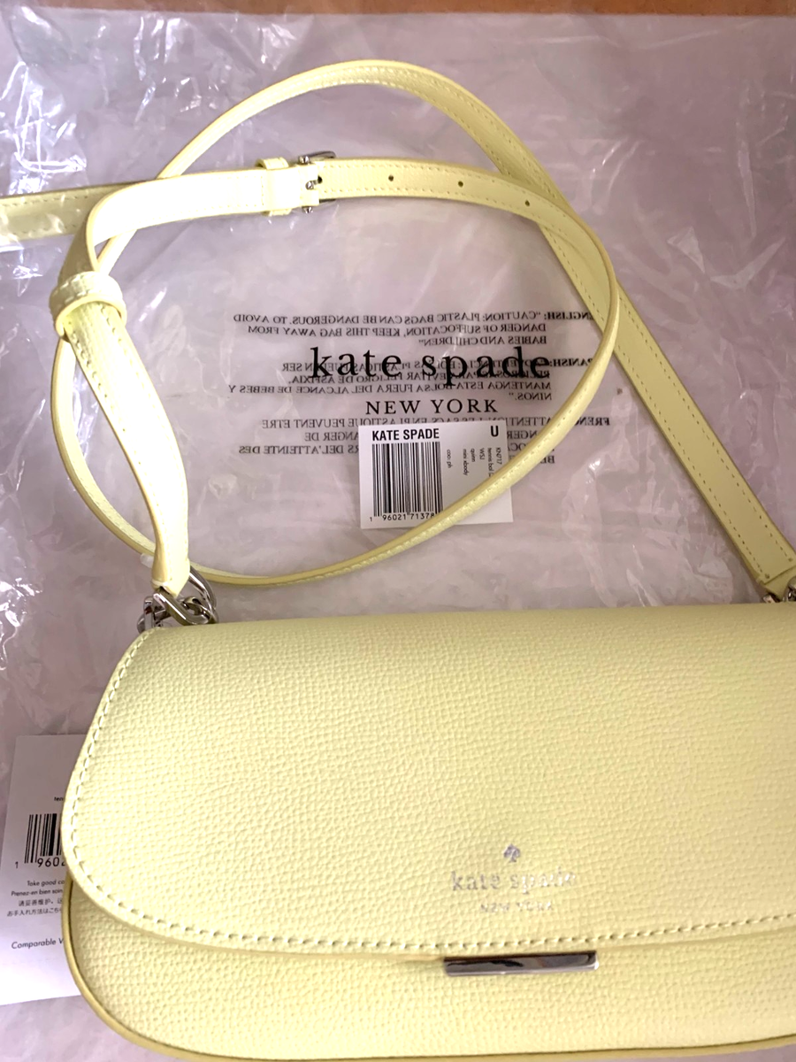 NWT Kate Spade Quinn Mini Leather Crossbody Bag in Tennis Ball