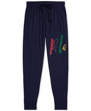 Polo Ralph Lauren Pajama Pants Navy Logo Size Large Men's Jogger Cot/Model Blend