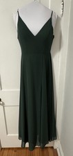 Jenny Yoo Collection Nina Green Sleeveless Bridesmaid Dress with Slit Size 6