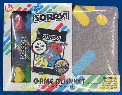 Hasbro Games Sorry Game Blanket. Brand new in Package!