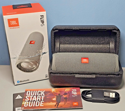 JBL Flip 5 Portable Waterproof Speaker - Gray -New!