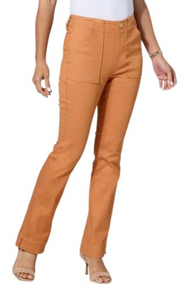 DG2 by Diane Gilman Stretch Perfect Twill Denim Bootcut Jean Camel