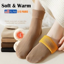 2-5 Pairs Women's Thermal Winter Socks Soft Thick Warm Thermal Boot Winter Socks
