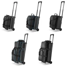 Uimoso Bowling Bag with Wheels for 2/3 Balls and Separate Shoe Storage