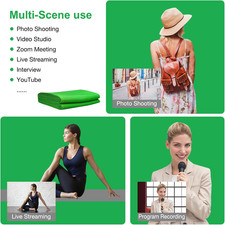 12 X 10 FT Large Green Screen Backdrop for Photography, Greenscreen Backgroun...