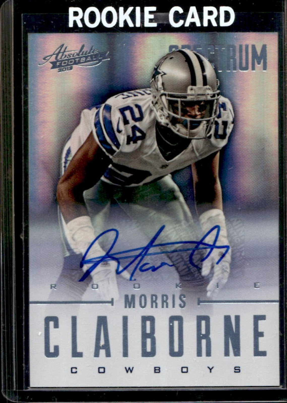 Morris Claiborne Panini Absolute #172 Spectrum Platinum Autograph