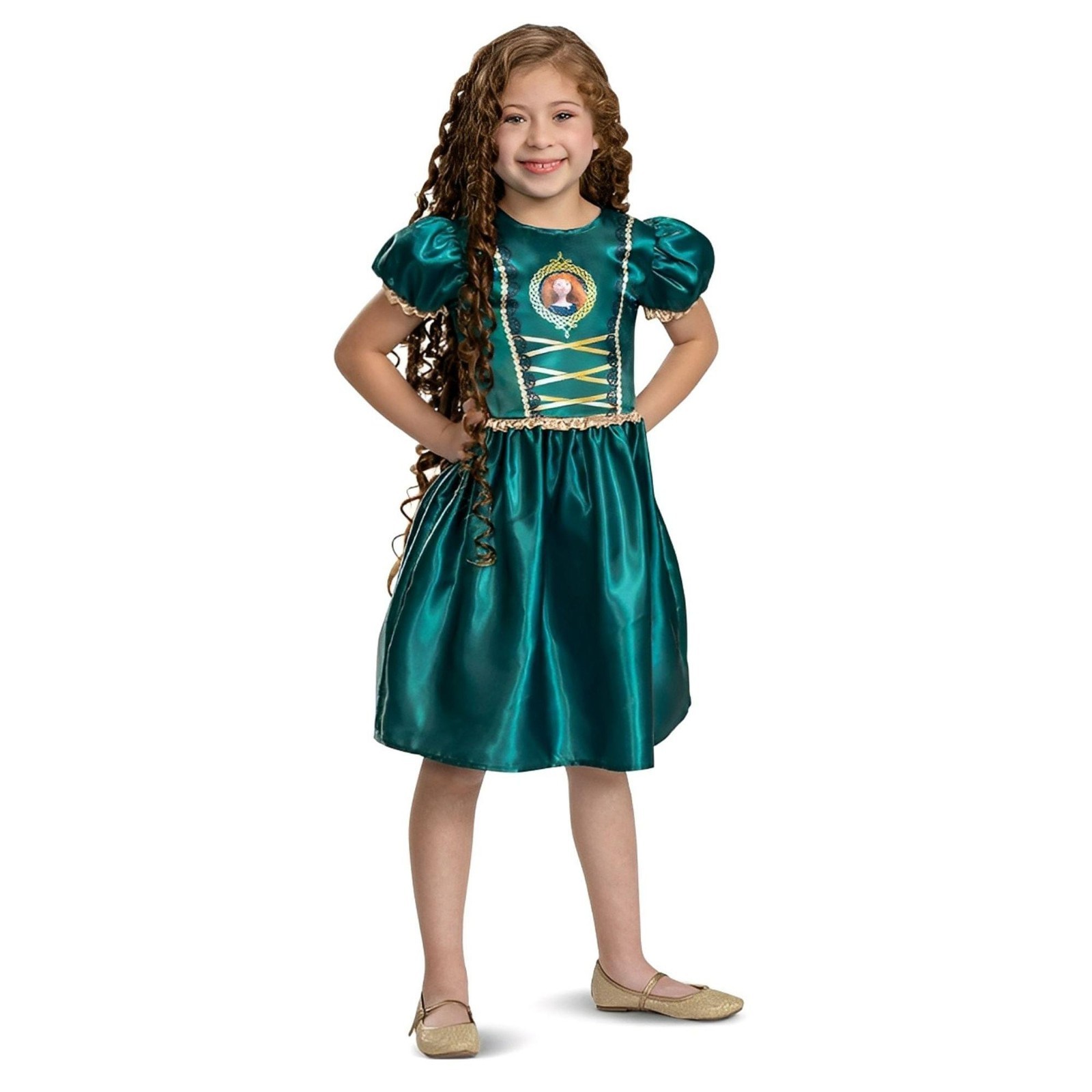 Disfraz Básico Plus De Niña Merida De Brave De Disney