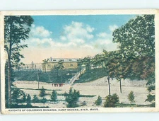 W-Border CAMP DEVENS KNIGHTS OF COLUMBUS BUILDING Ayer Massachusetts MA c3916