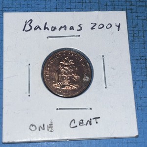 2004 Bahamas Bahamian One 1 Cent Starfish Coin 