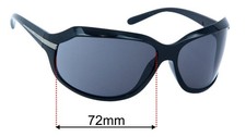 SFx Replacement Sunglass Lenses fits Prada SPR14G - 72mm Wide