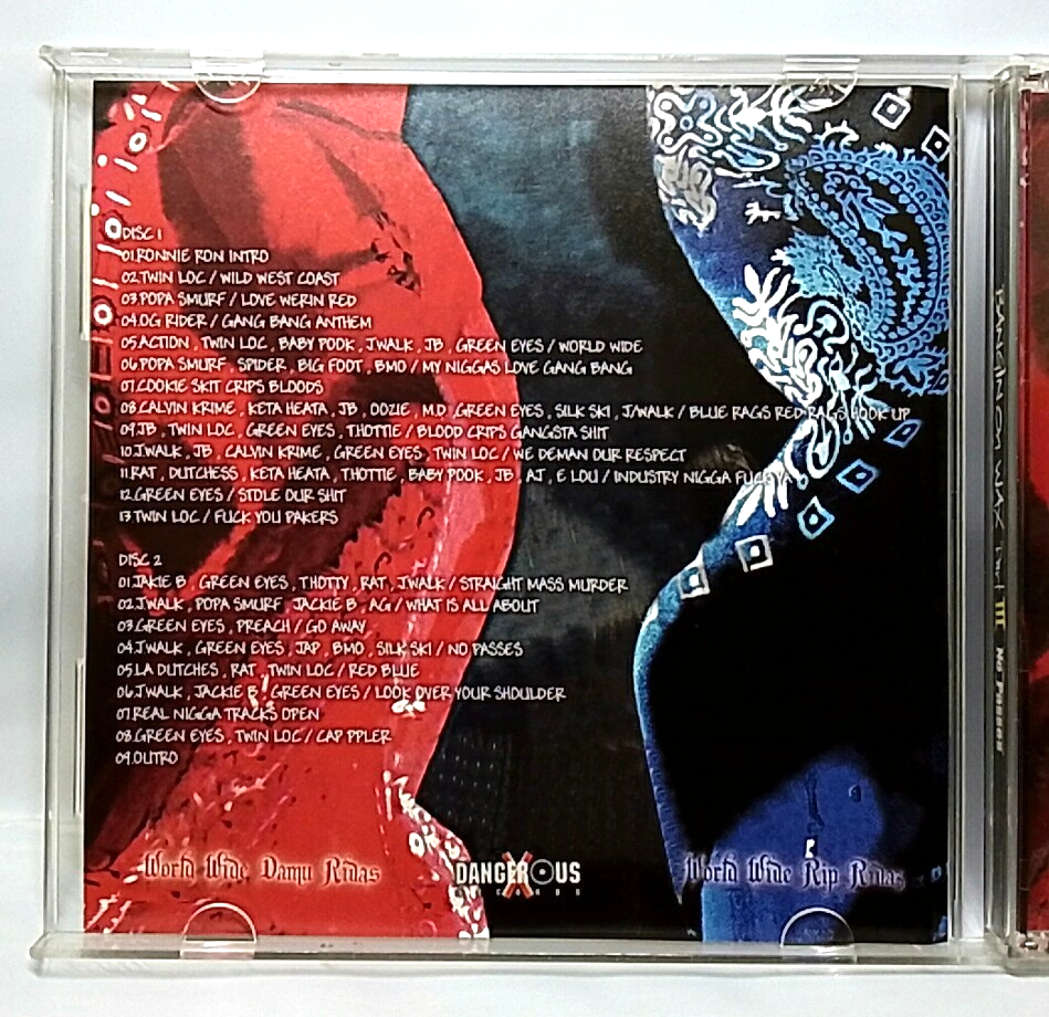 CD) Bloods & Crips ‎– Bangin On Wax Part III (No Passes), OG Press