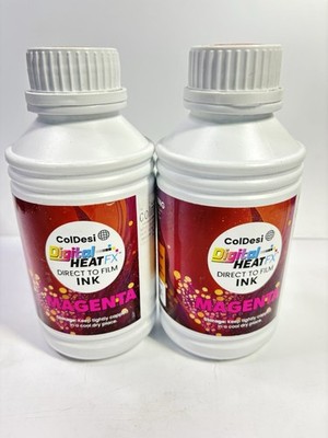 2-500ML Bottles Coldesi MAGENTA Digital Heat FX Direct To Film Printing Ink
